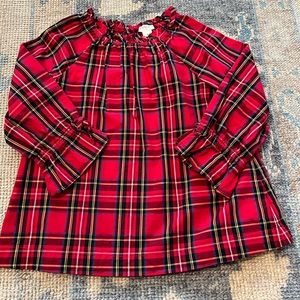 Crew cuts tartan plaid girls top size 8